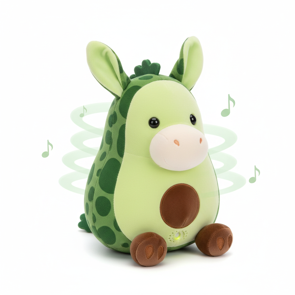 Breathing Plush Music Doll - Avocado Donkey